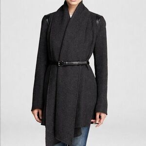 MACKAGE Gracie Wool Cape Coat in
Charcoal Grey size S
